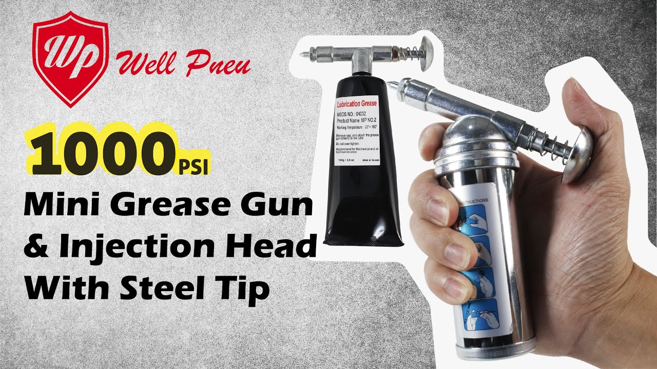 Wellpenu - Mini Grease Gun & Injection Head With Steel Tip