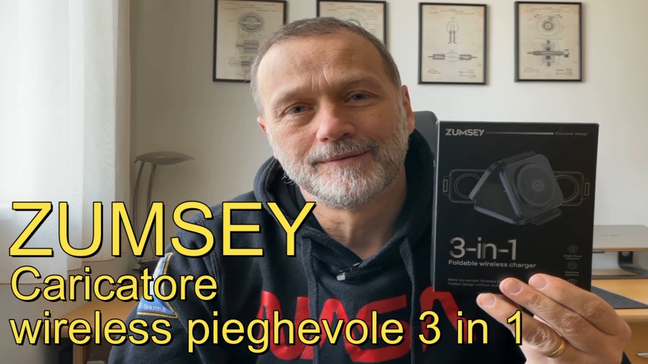ZUMSEY CARICATORE WIRELESS 3 IN 1 PIEGHEVOLE E COMPATTO - MEGLIO DI COSI'.....