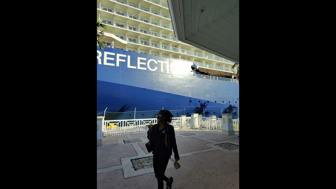 Celebrity Reflection docked in Freeport Grand Bahama 
