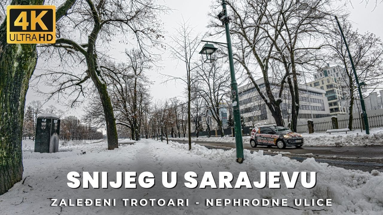 【4K】Sarajevo paralizovano: Sporedne ulice  trotoare niko i ne pomislja da čisti