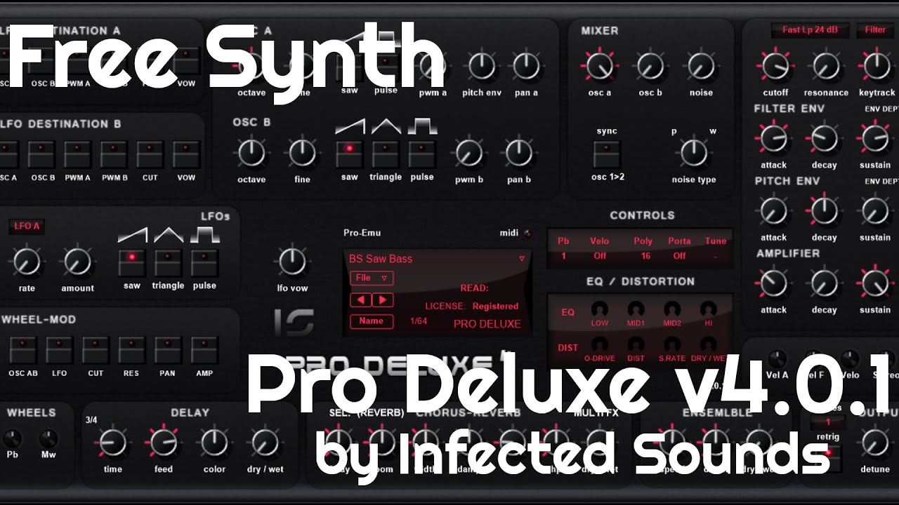 Free Synth - Pro Deluxe v4.0.1 by Infected Sounds (No Talking)