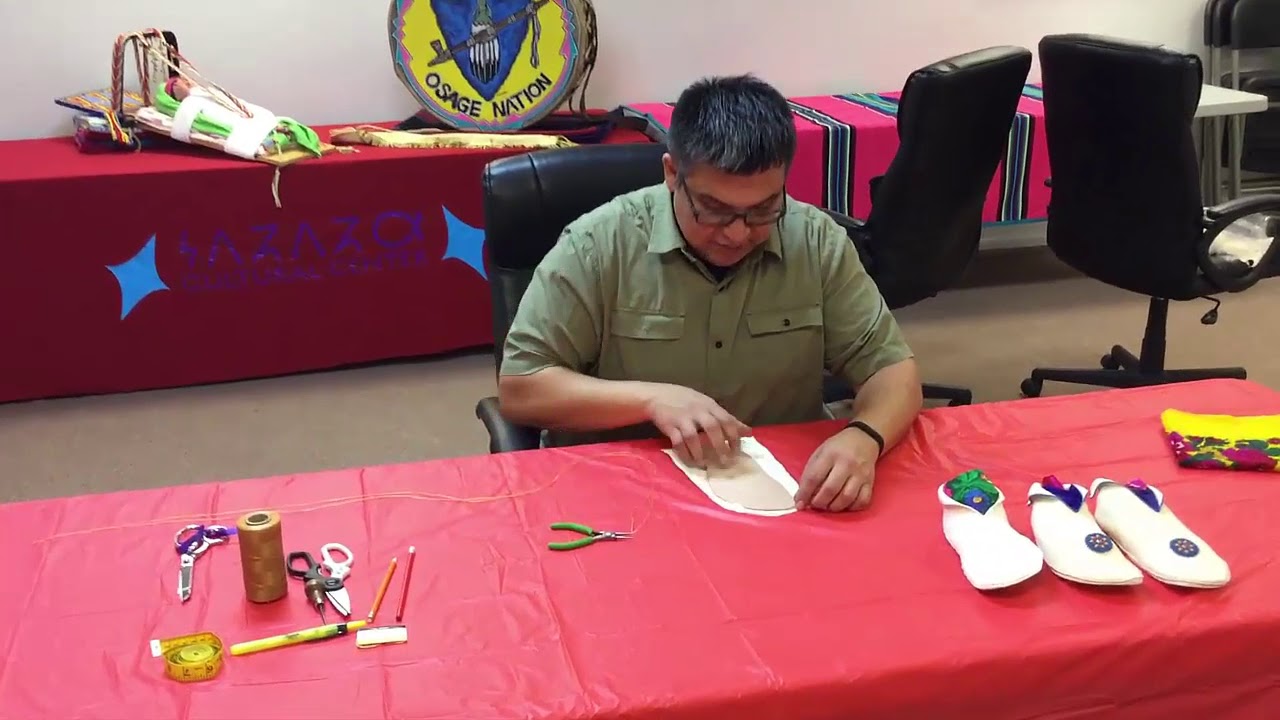 Making Moccasins with the Wahzhazhe Cultural Center