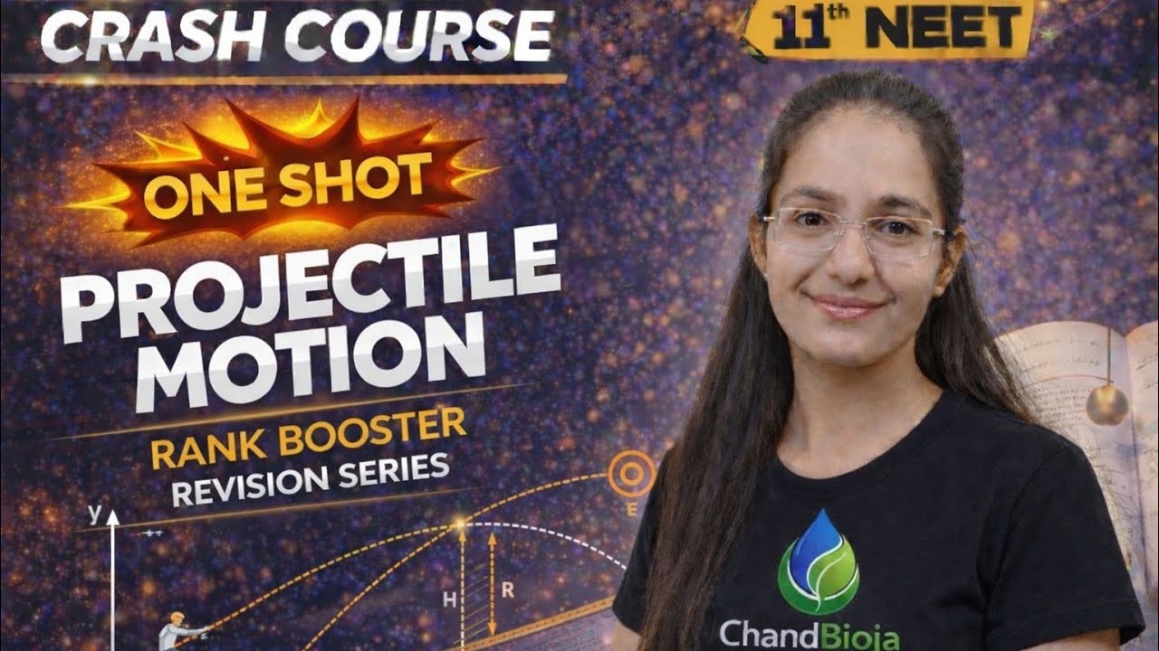 Projectile Motion | NEET 11th | Crash Course 💥 | One shot | RBR-Series | By Anu Maaam 