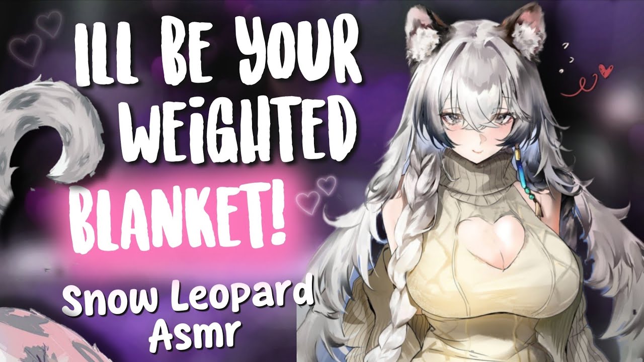 Snow Leopard Cuddles your Loneliness Away! [Purring | Covered in her Fluffy Tail | Hair Play | ASMR]