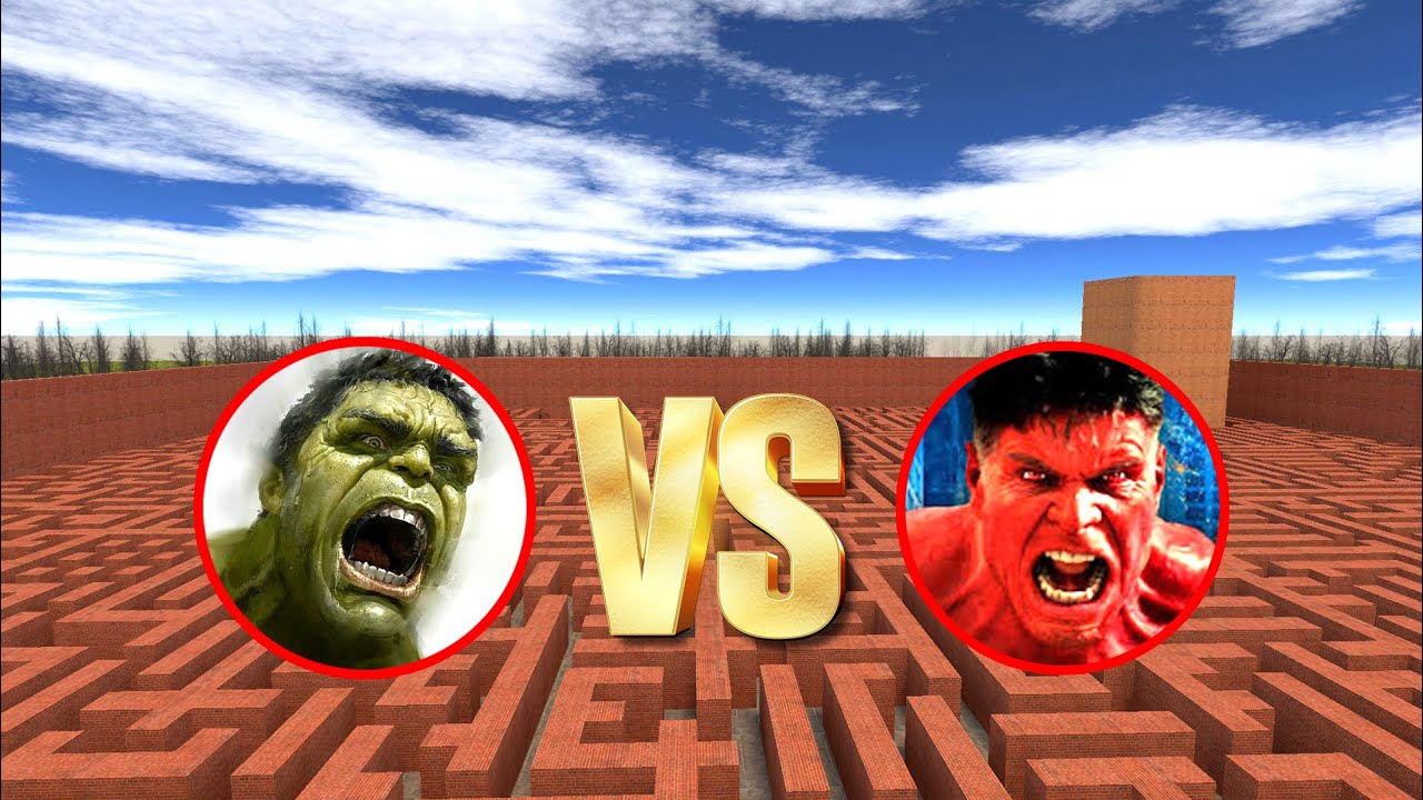 RED HULK vs GREEN HULK EPIC BATTLE! in Garry's Mod!