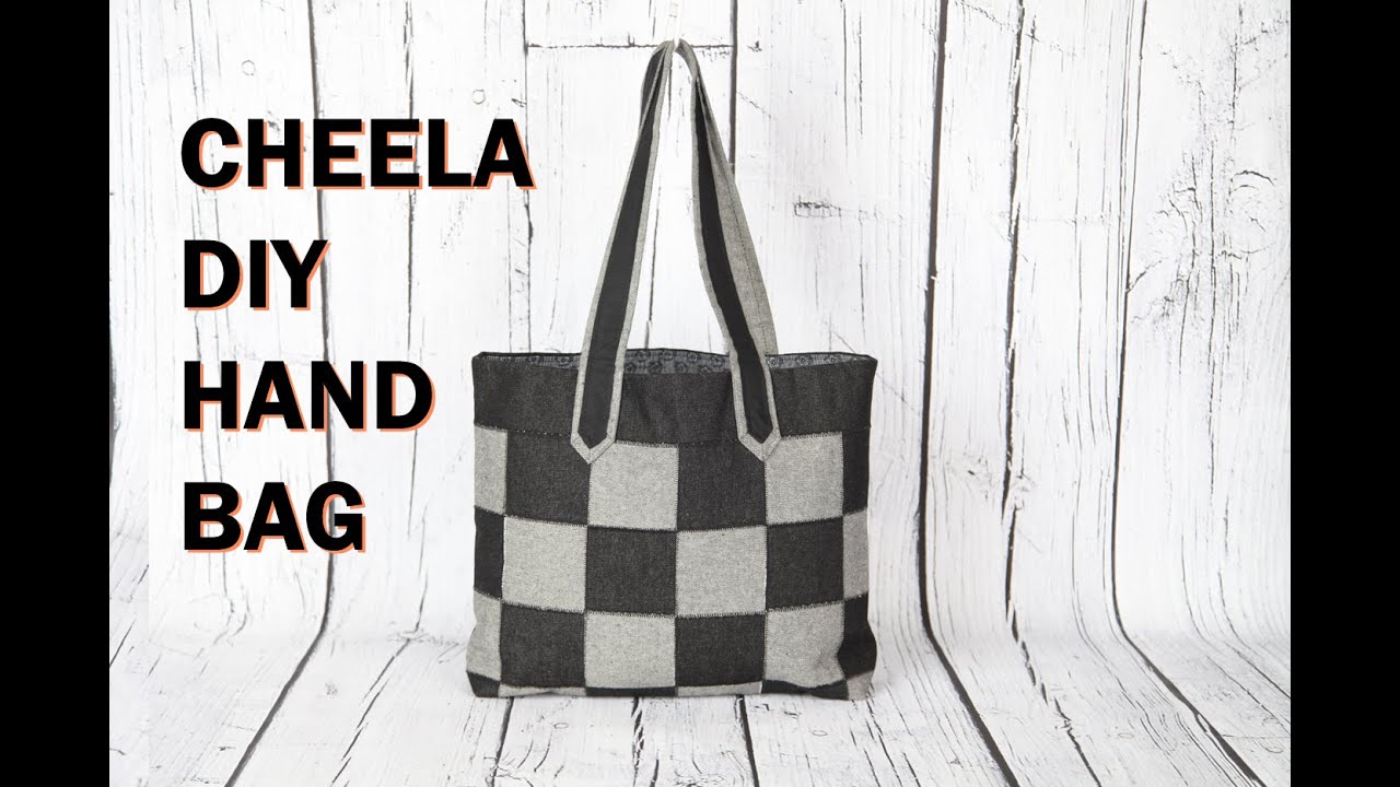 cheela 4 / flat patch work tote bag with zip pocket /DIY Bag Vol 22