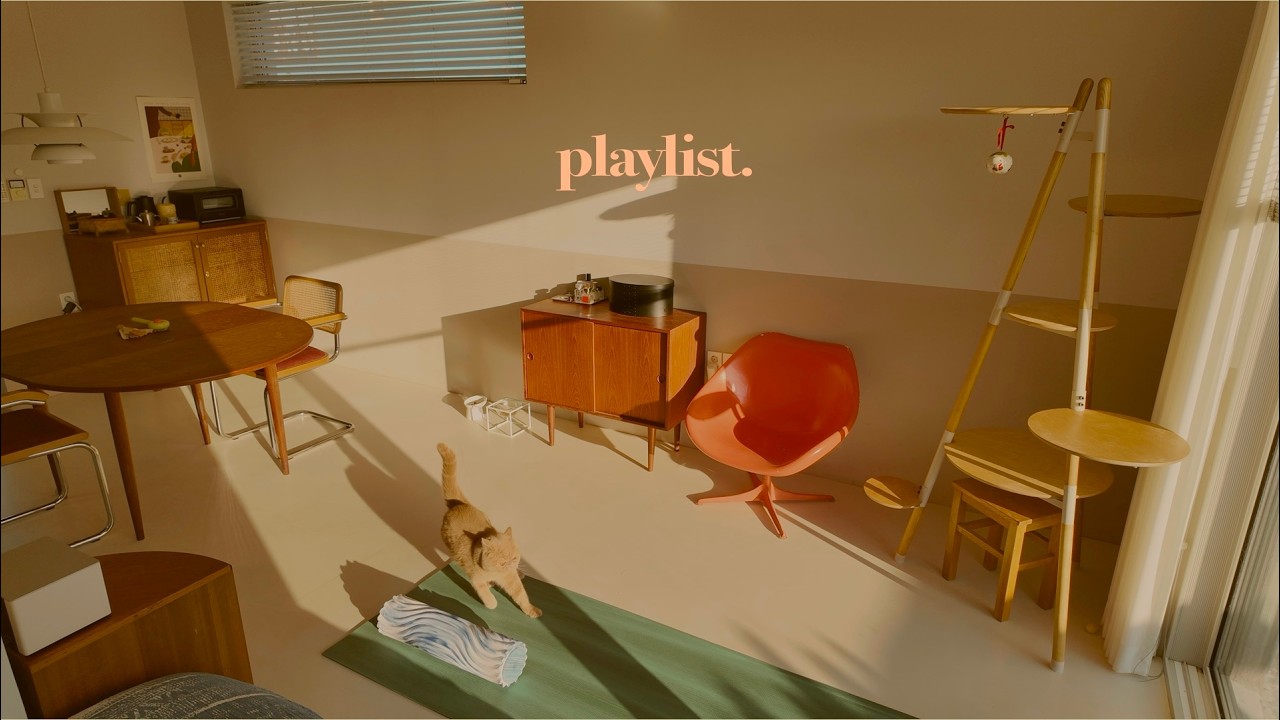 / Playlist / 햇볕 충전하는 시골집 냐옹이 ☀️ / 작업할 때 틀어놓기 좋은 잔잔한 음악 / soothing music for meditation [4k]