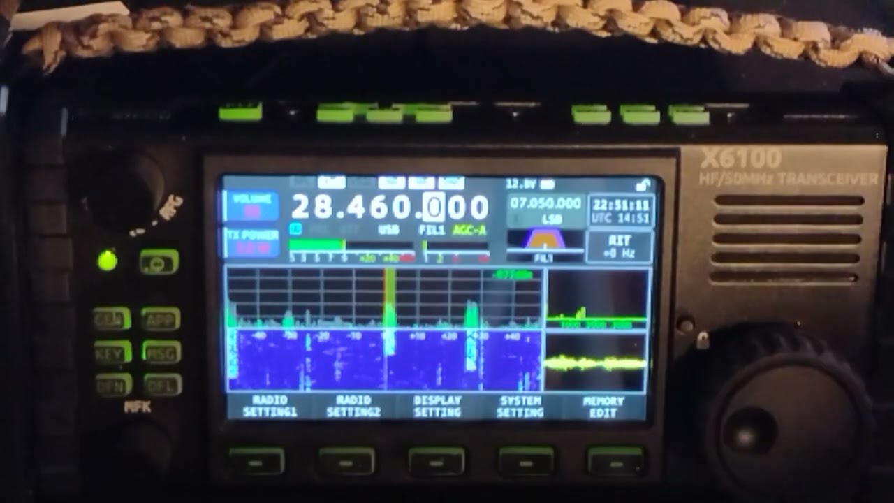 ON7DMQ, Alan in Belgium, 25w X6100 home made vertical on fishing pole, Wow!