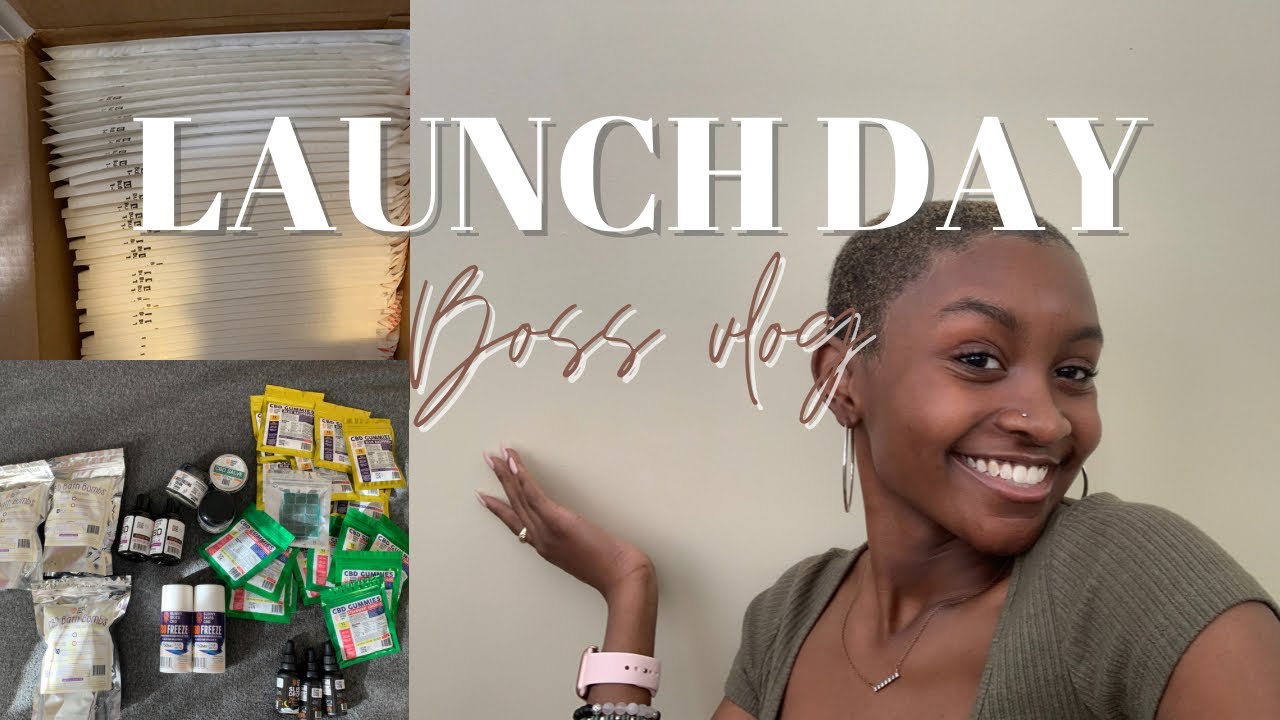 BOSS VLOG | launch day, packaging, productive day