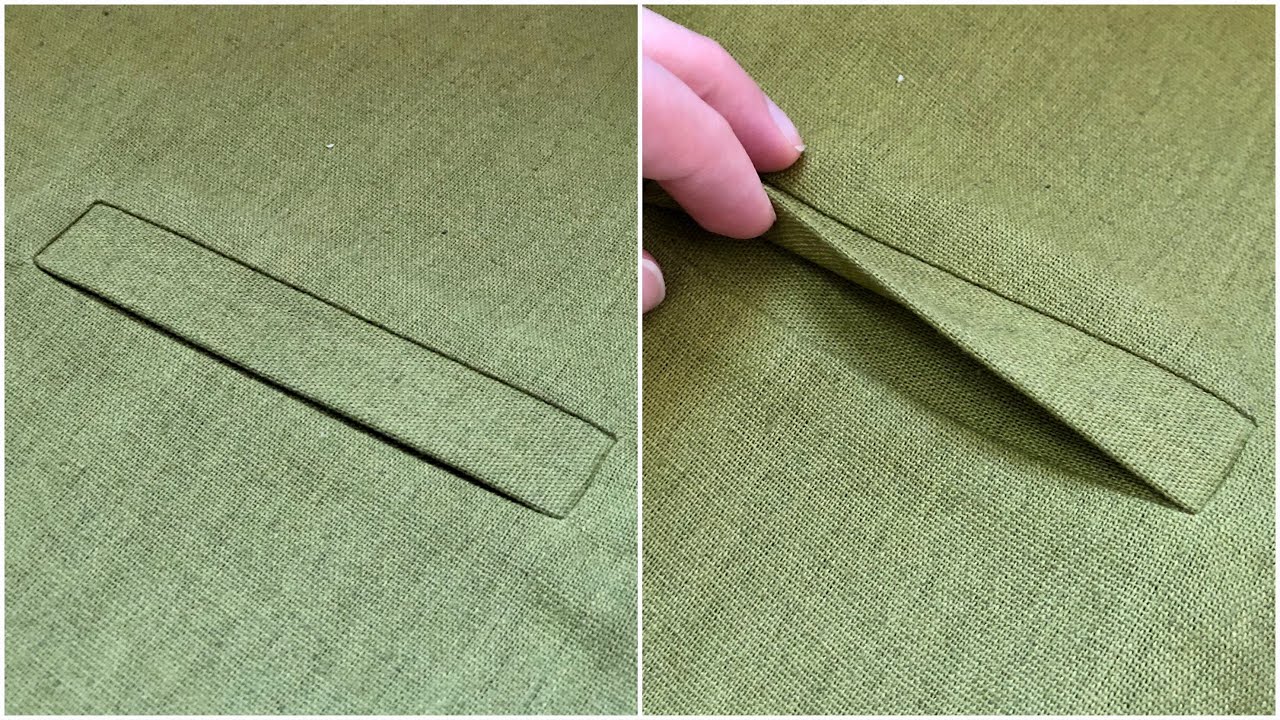 How To Sew Single Welt Pocket | Sewing Tutorial For Beginners