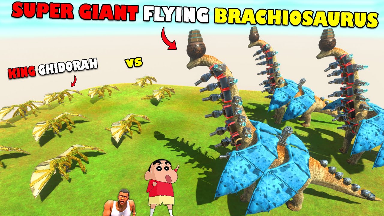 Upgrading NOOB Brachiosaurus Into SUPER GIANT FLYING BRACHIOSAURUS with SHINCHAN and CHOP in ARBS