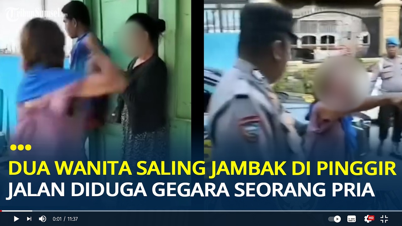 Detik-detik 2 Wanita Saling Jambak di Pinggir Jalan Kendari Usai Tuding Pelakor, Polisi Buka Suara