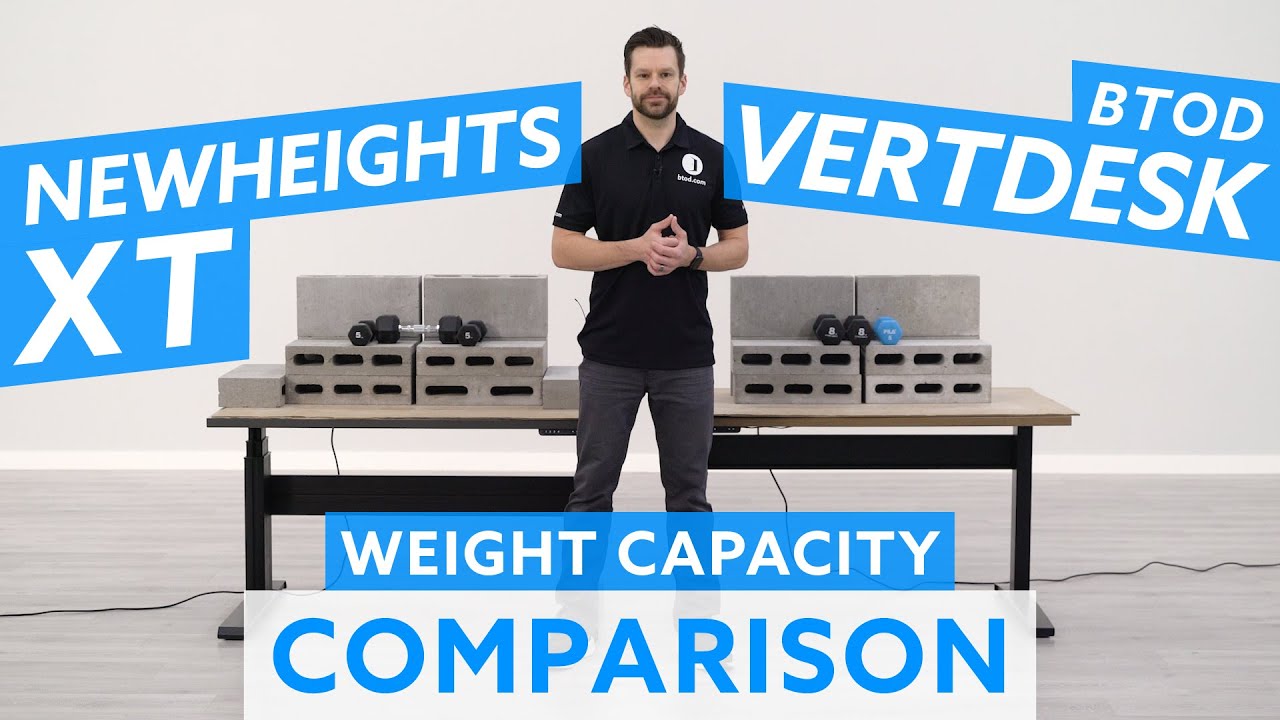 NewHeights XT vs. VertDesk V3 Standing Desk Weight Capacity Comparison