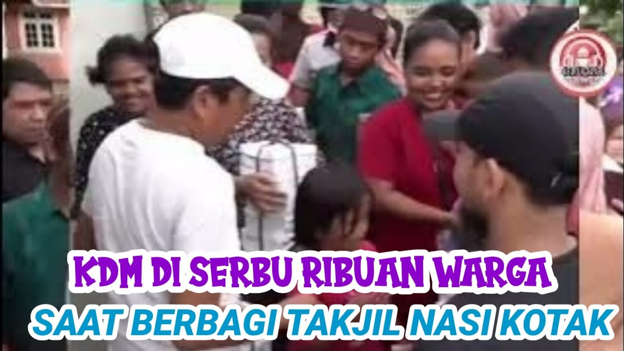 KDM Di Serbu Ribuan Warga Saat Berbagi Takjil Nasi Kotak 