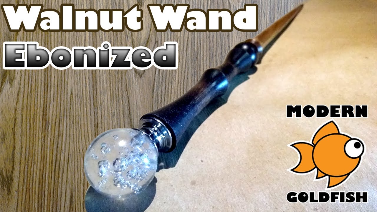 Walnut Wand - Ebonized! Turning rust into awesome!