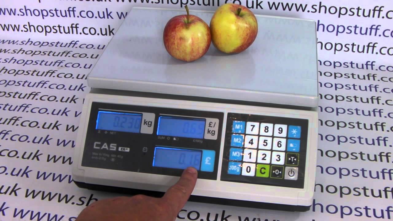 CAS ER Junior Shop Retail Weighing Scales Demonstration
