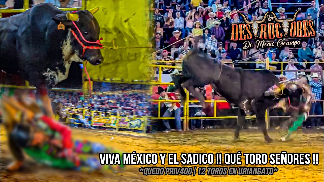 VIVA MÉXICO Y EL SADICO !!QUÉ TORO SEÑORES!! | LO DEJÓ PR!V4D0 | Destructores En Uriangato Gto 2024