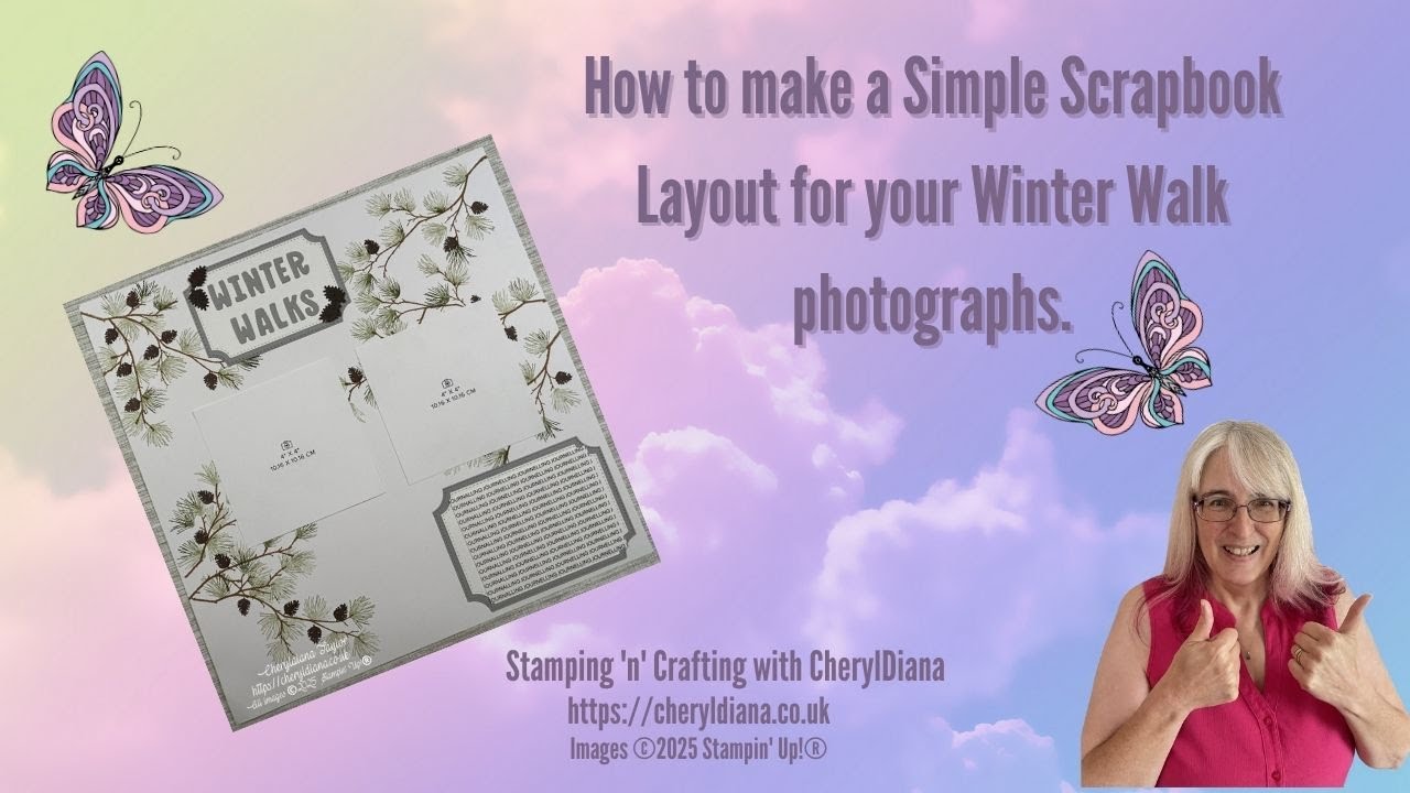 How to make a simple Scrapbook/Memory Keeping Layout page for your winter walks memories.