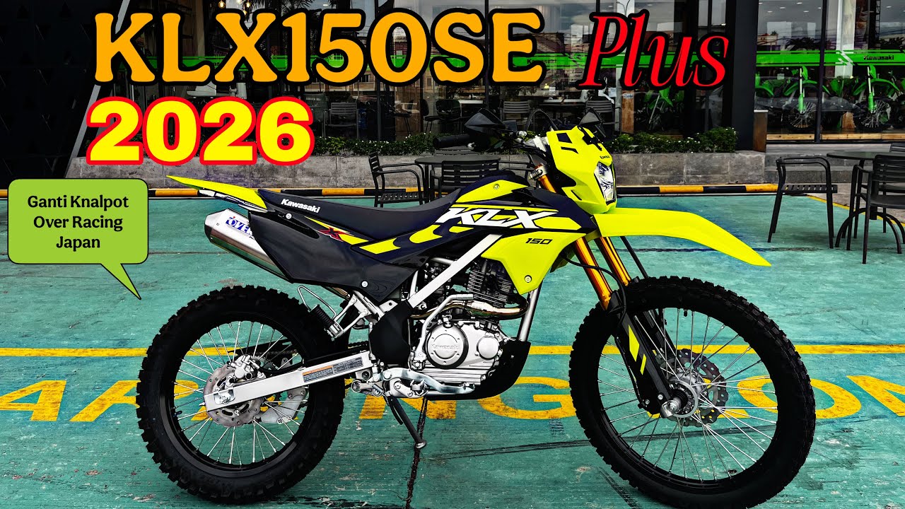 KLX150SE PLUS TERBARU. LANGSUNG PASANG KNALPOT RACING !
