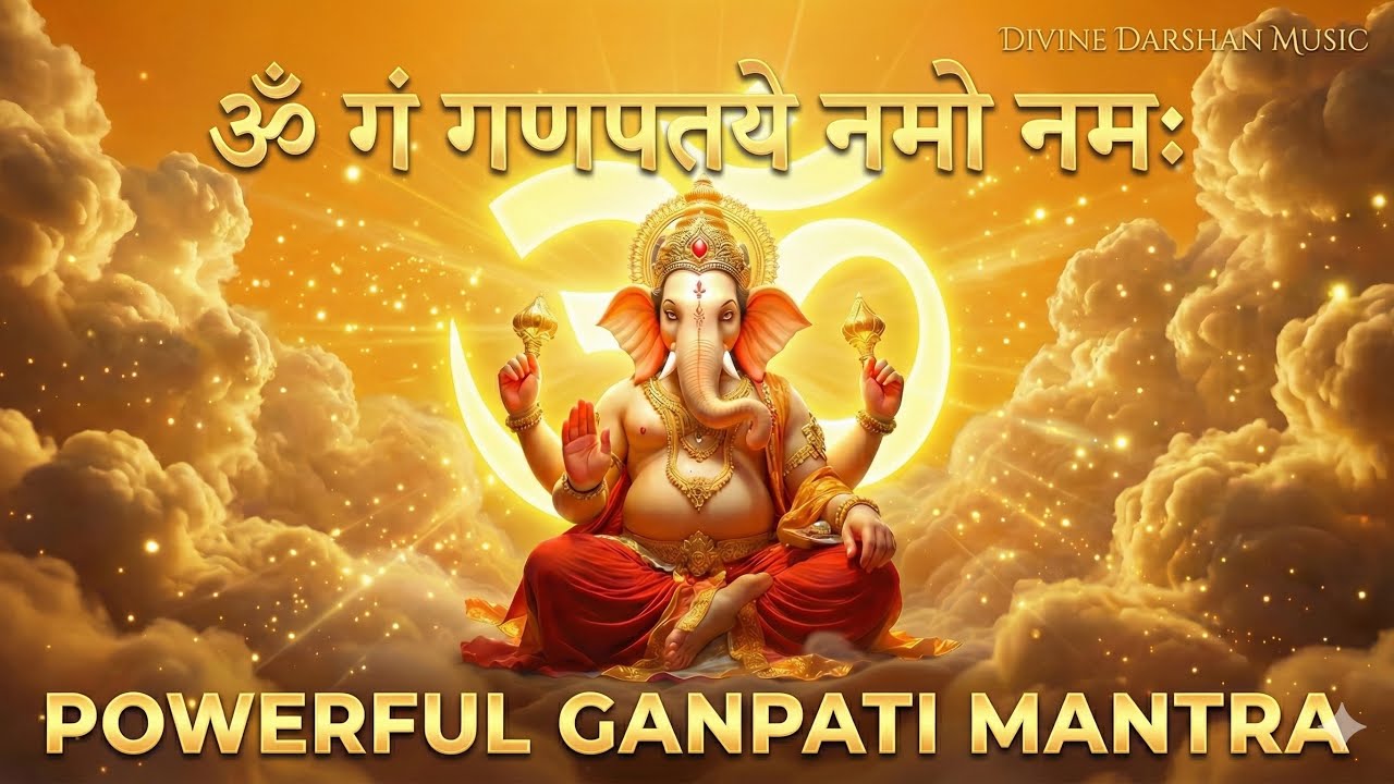 ॐ गं गणपतये नमो नमः | Powerful Ganpati Mantra Loop | Divine Darshan Music | Bappa Morya 