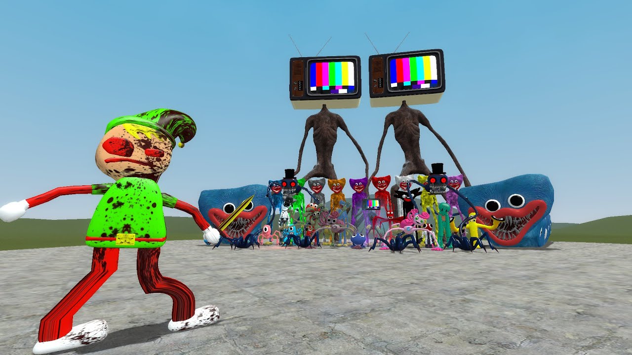 LEAFY IS HERE NIGHTMARE VS POPPY PLAYTIME, SLVM CREATURES, THOMAS TRAIN, ALPHABET LORE - Garry's Mod