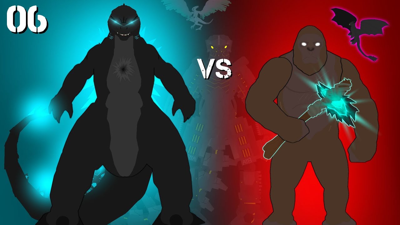 Monsteverse New Emperi EP 6 godzilla vs kong stick nodes #godzilla #animation