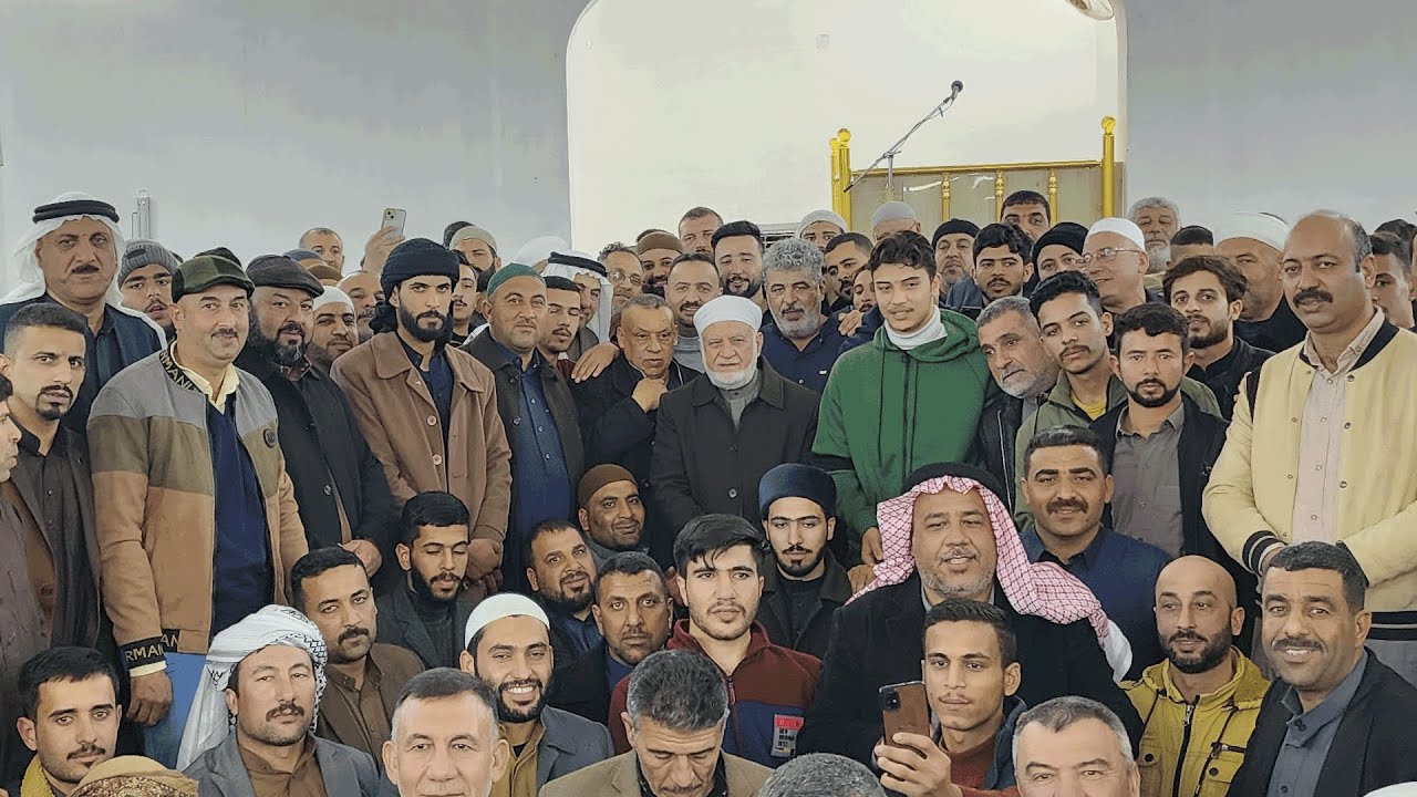 زيارة حضرة الشيخ د. سعدالله أحمد عارف البرزنجي إلى جامع الخير في منطقة الديوم، محافظة صلاح الدين