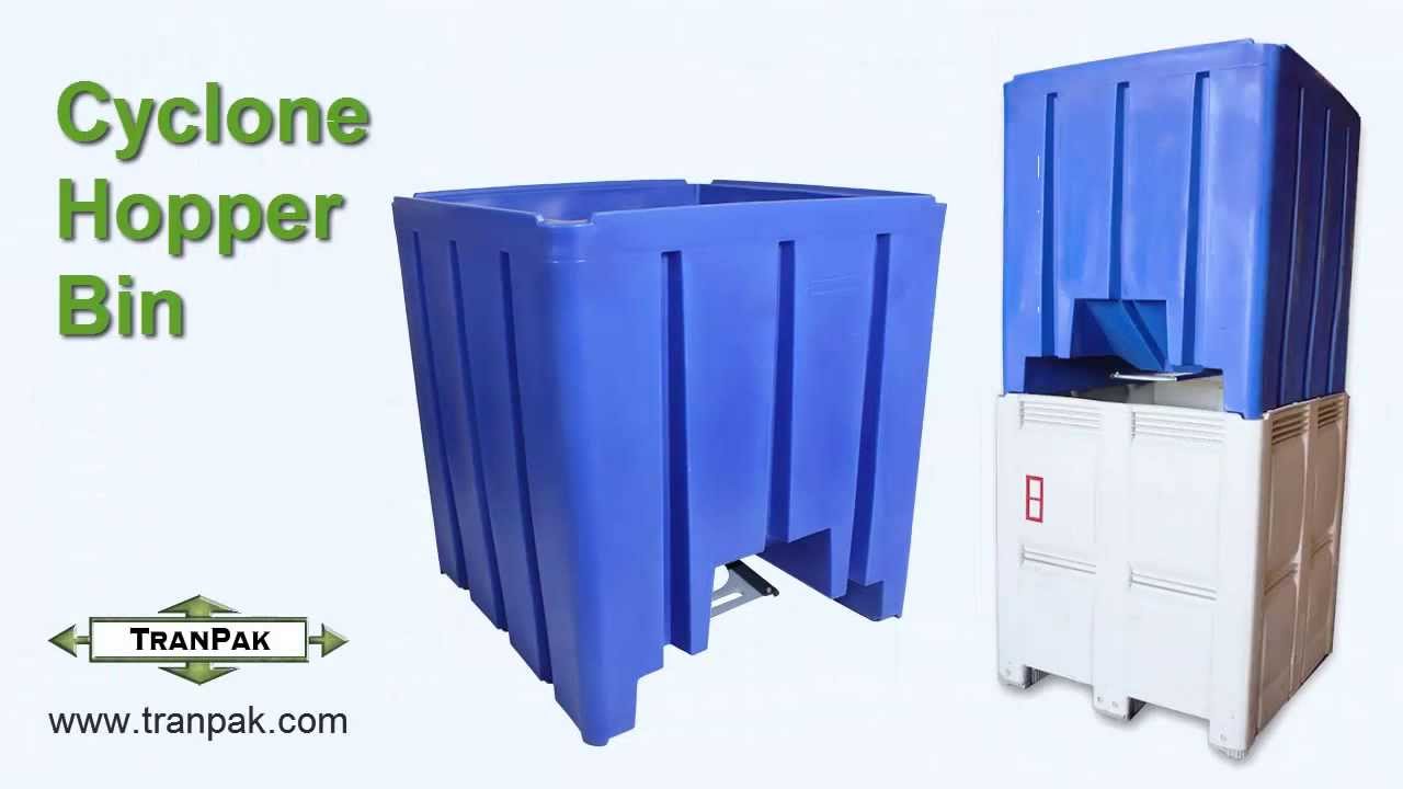 Plastic Hopper Bin - Cyclone Hopper Bin - TranPak