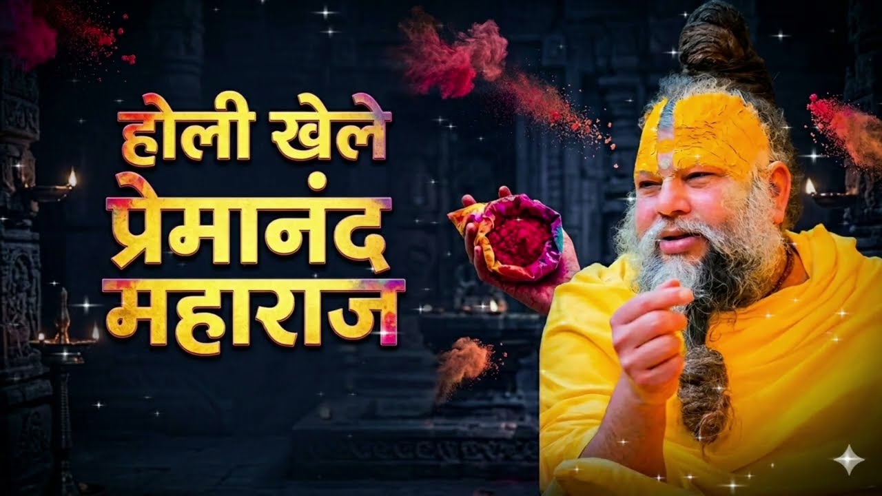 होली खेले प्रेमानंद महाराज | वृंदावन की दिव्य होली | Holi Special Bhajan