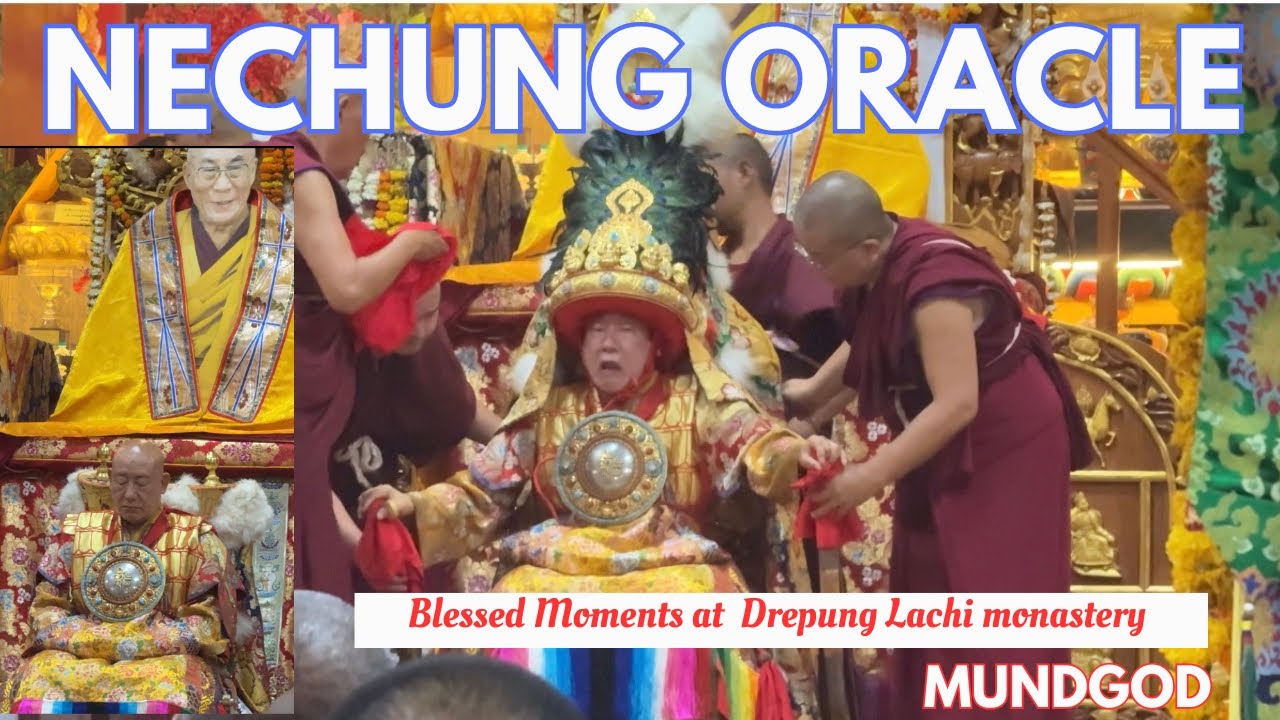 NECHUNG Oracle’s Sacred Blessings at Mundgod Drepung Lachi. 