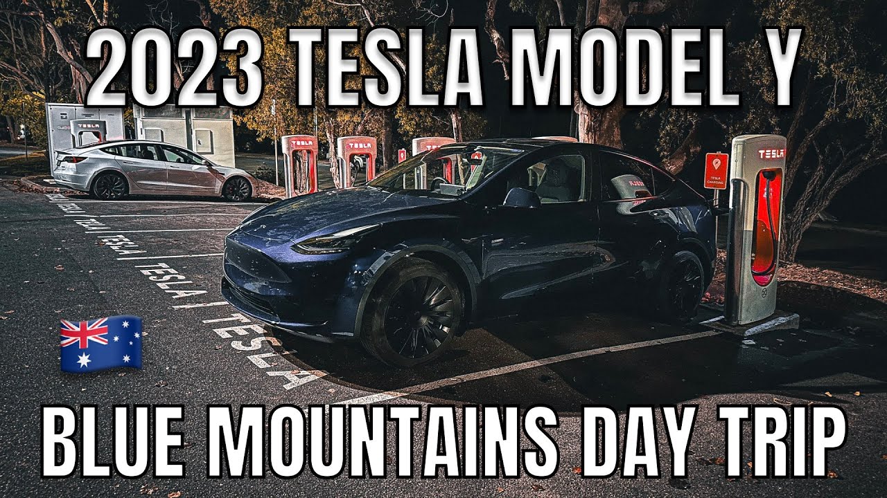 2023 Tesla Model Y Blue Mountains Day Trip Blaxland Supercharger Test