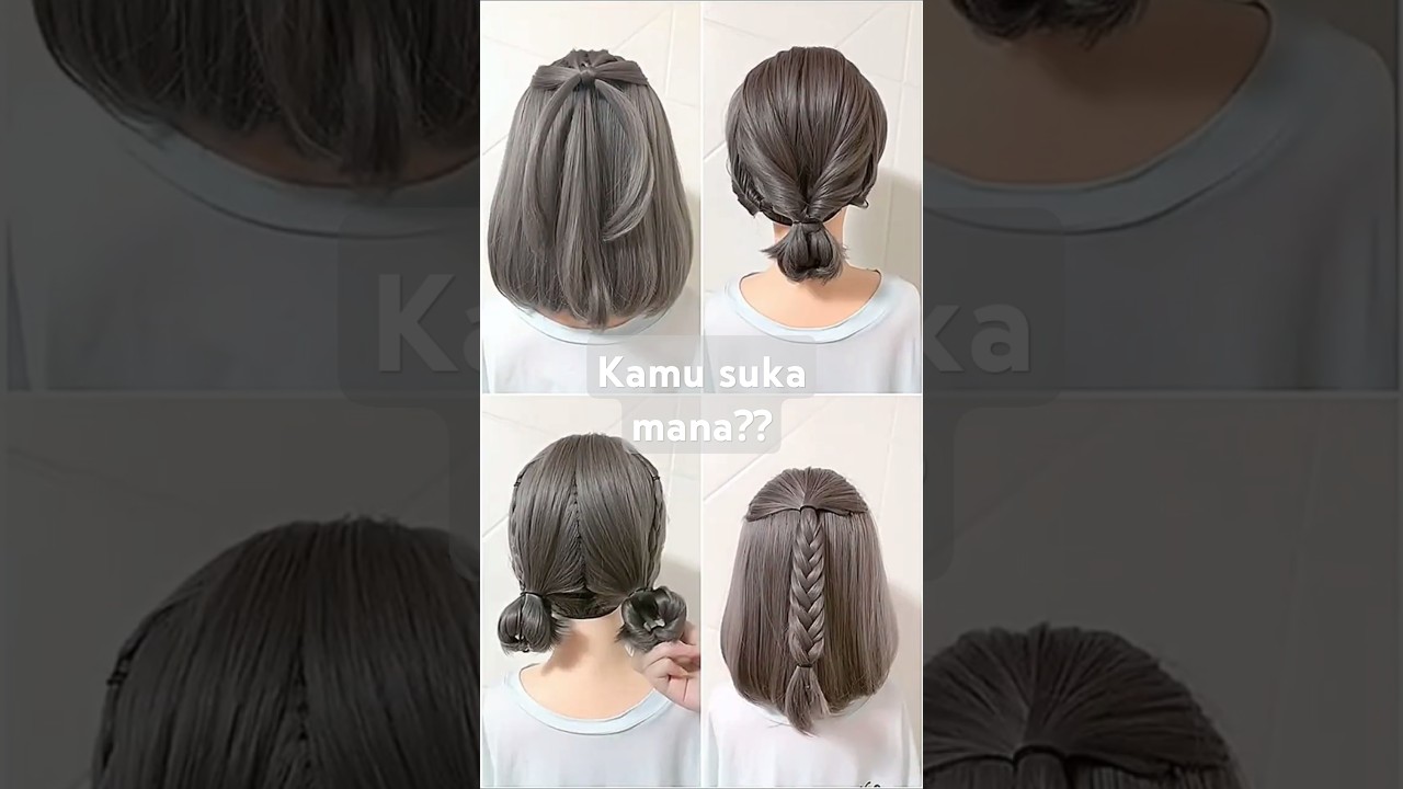 Cara ikat rambut simple untuk rambut pendek..ku suka yang mana??