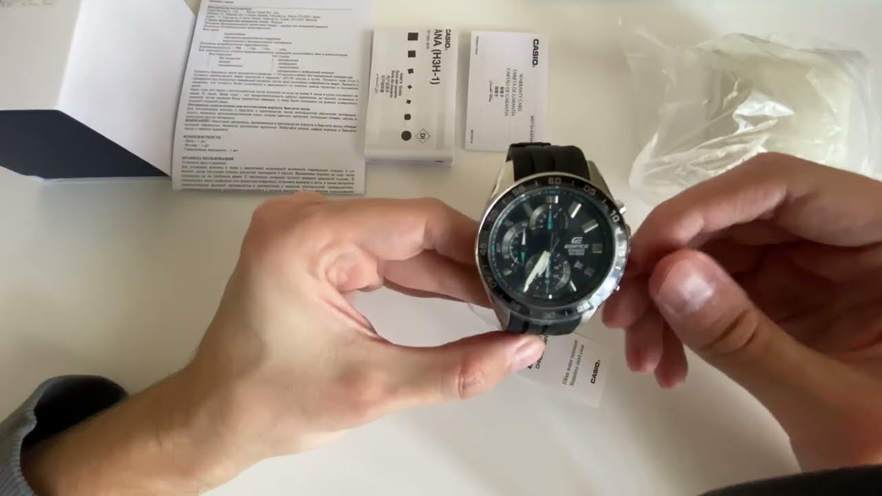 Обзор и настройка Casio Edifice EFV-550P-1A: Стиль и Функциональность для Активных Мужчин
