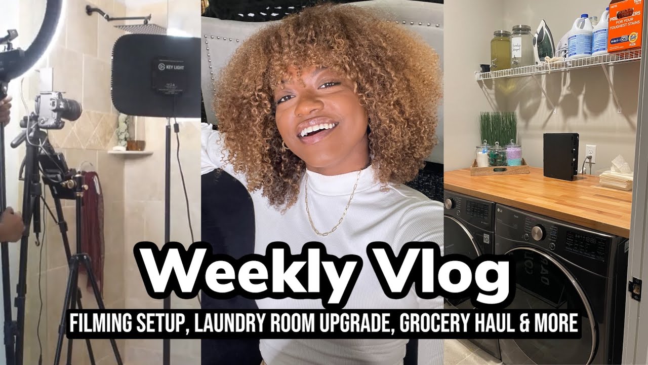 Im Emotional, Laundry Room Upgrade, In Shower Filming Setup, Grocery Shopping & more | Weekly Vlog