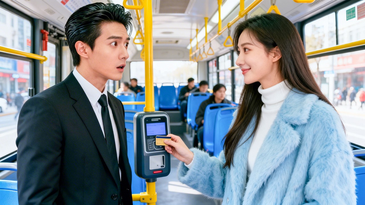 CEO takes bus for first time, falls for poor girl who pays his fare!