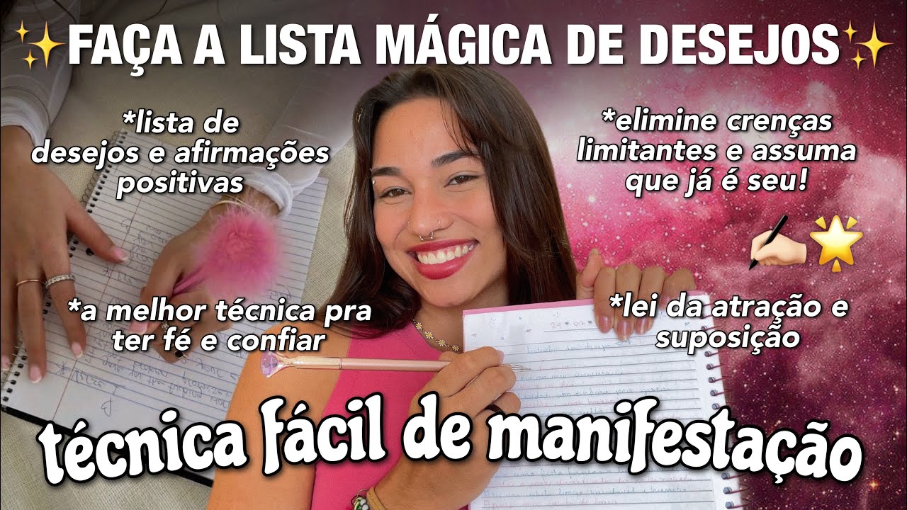Técnica da LISTA MÁGICA de DESEJOS para manifestar VÁRIAS coisas de UMA VEZ 🌟💗✨