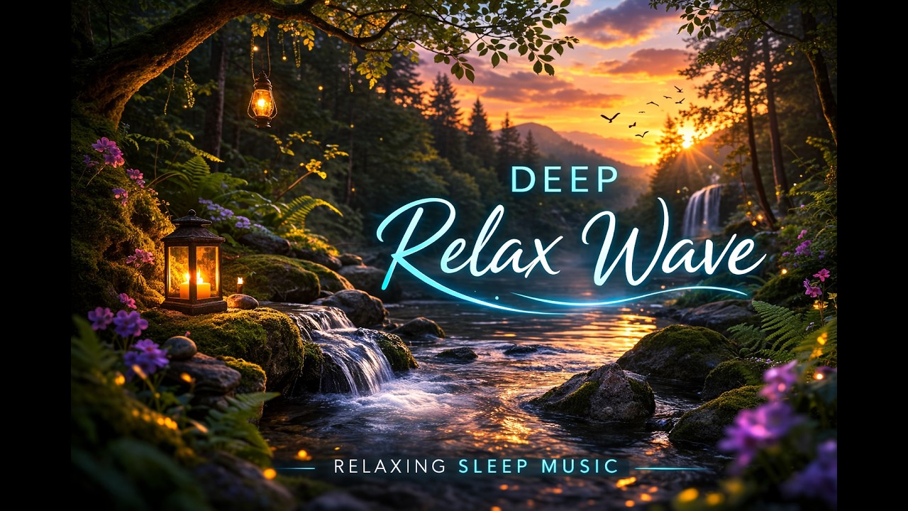 🌿 Relaxing Forest Stream Sounds 🌙 4 Hours Deep Sleep Music