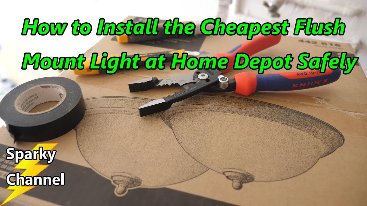 Как безопасно установить самый дешевый потолочный светильник в Home Depot