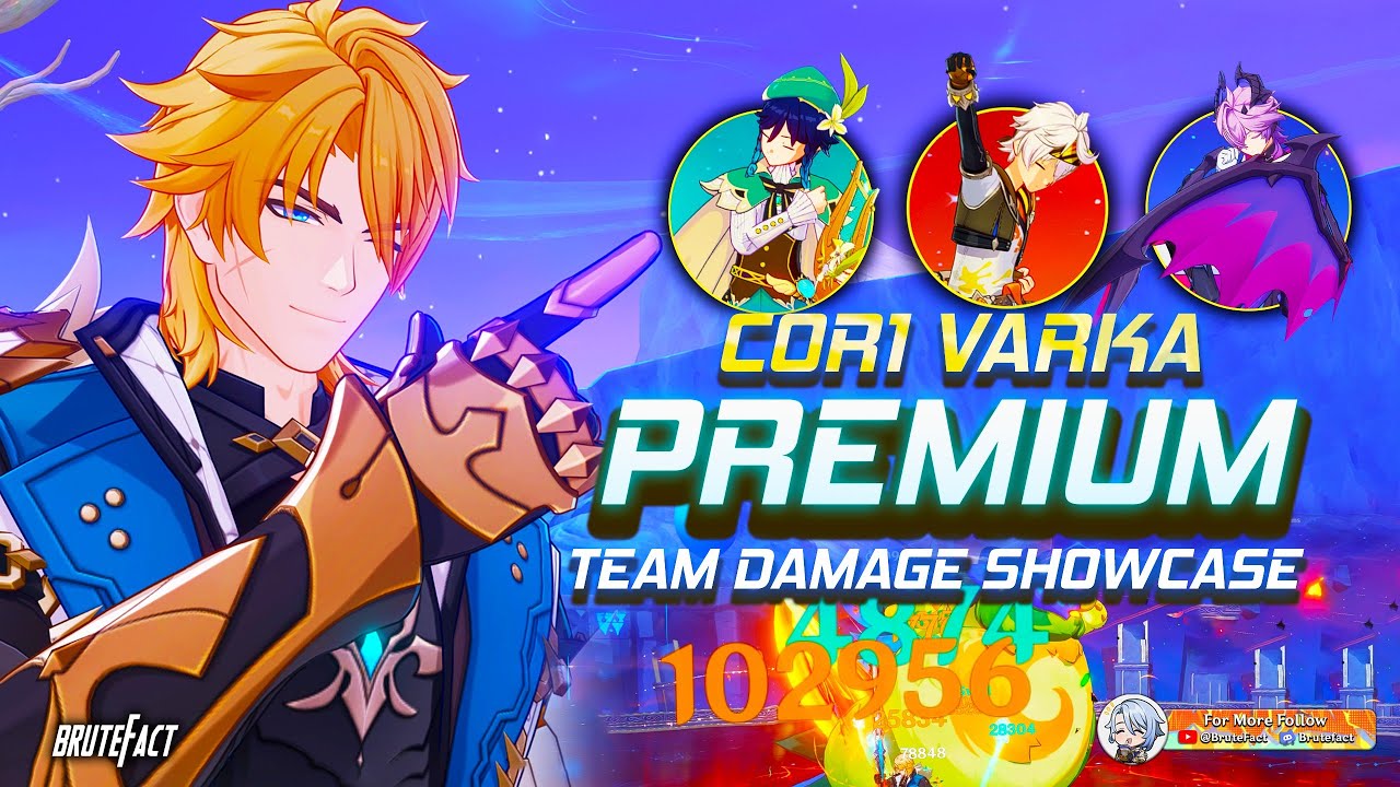 C0R1 VARKA Premium Team Showcase VS Bosses Abyss and Stygian | VARKA PYRO TEAM | Genshin Impact