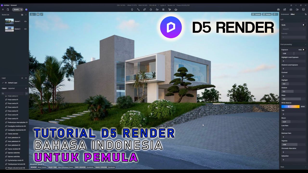 TUTORIAL D5 RENDER BAHASA INDONESIA. UNTUK PEMULA