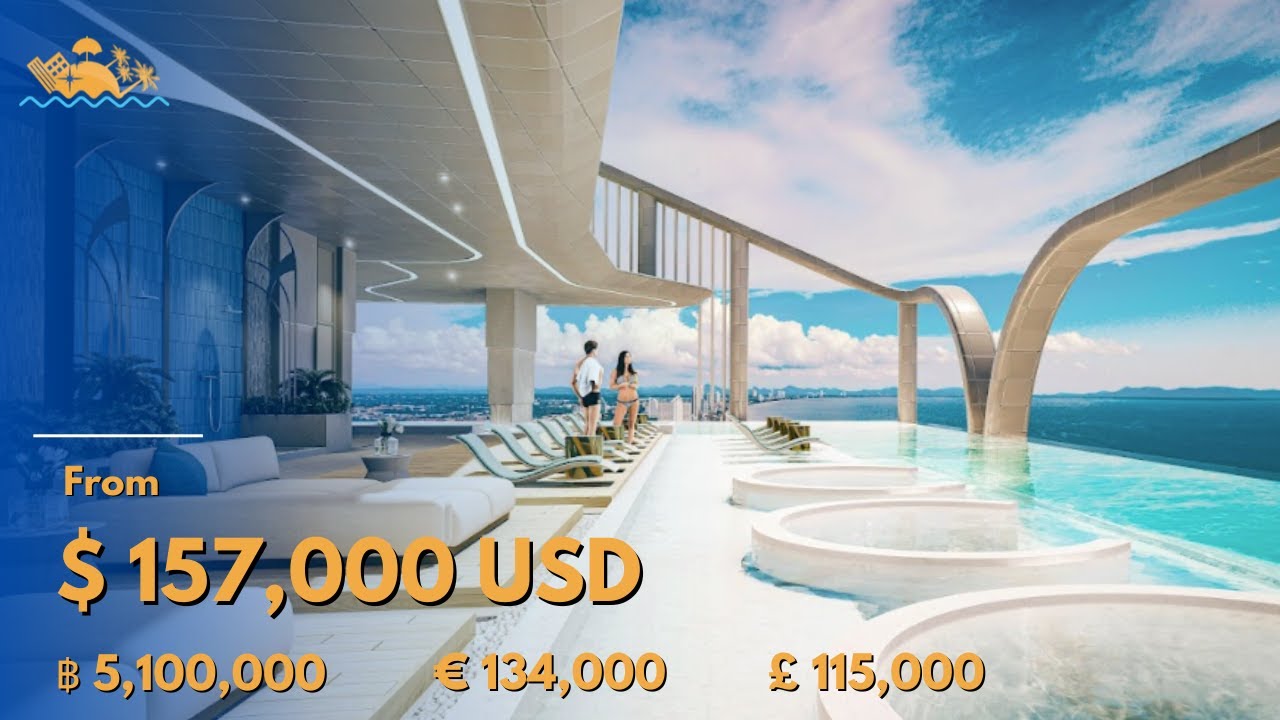 Seaspire Jomtien | 49-Story Beachfront Luxury | From 5.1M THB (140K USD) | Dusit Group New Launch!