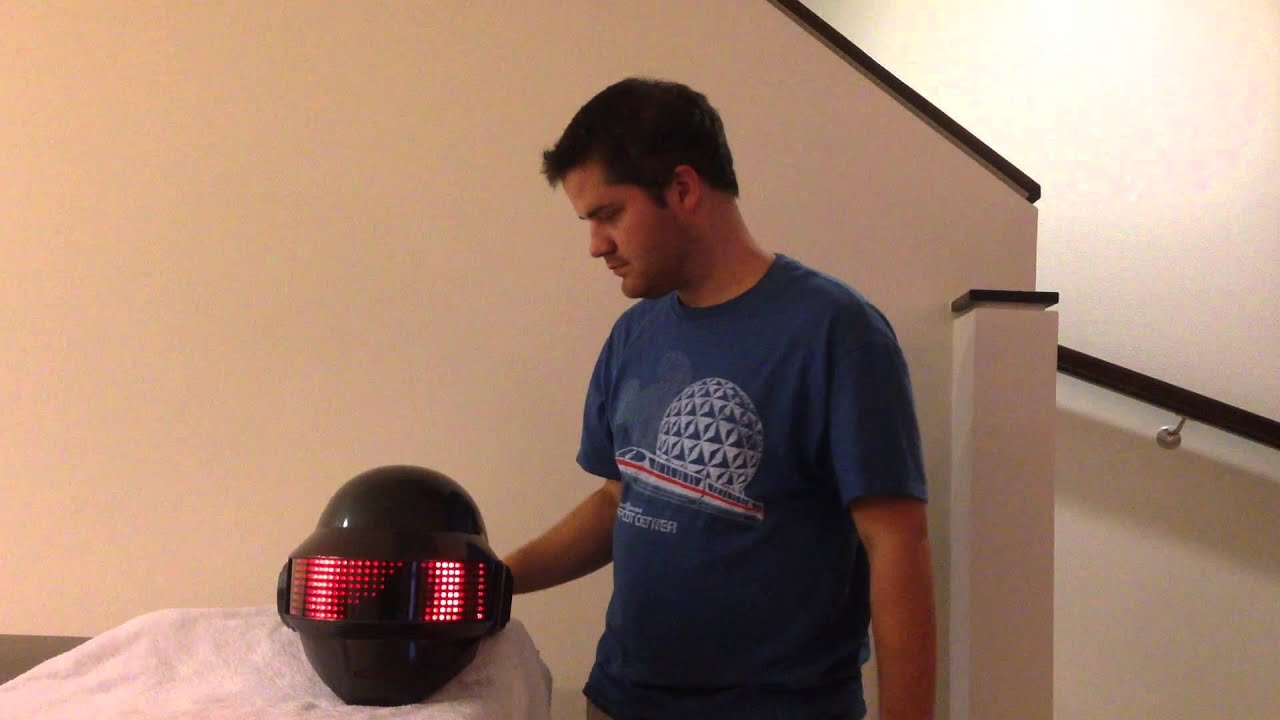 Daft Punk Thomas Helmet (RGB LEDs + iPhone App)