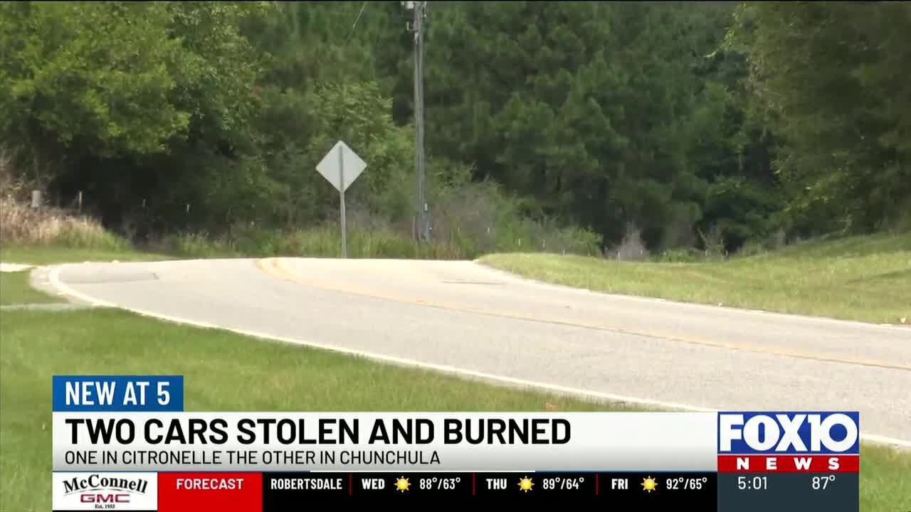 Citronelle police investigating stolen vehicle that was found burned