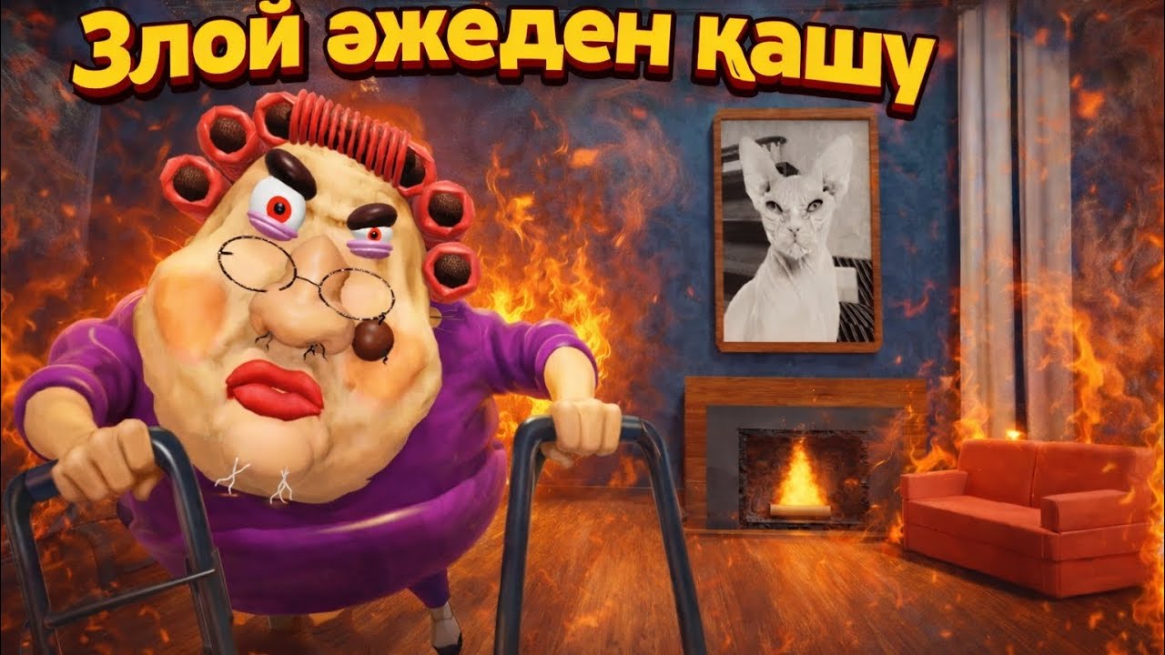 Злой әжеден қашу!!! Видио ұнаса лайк и подписка 