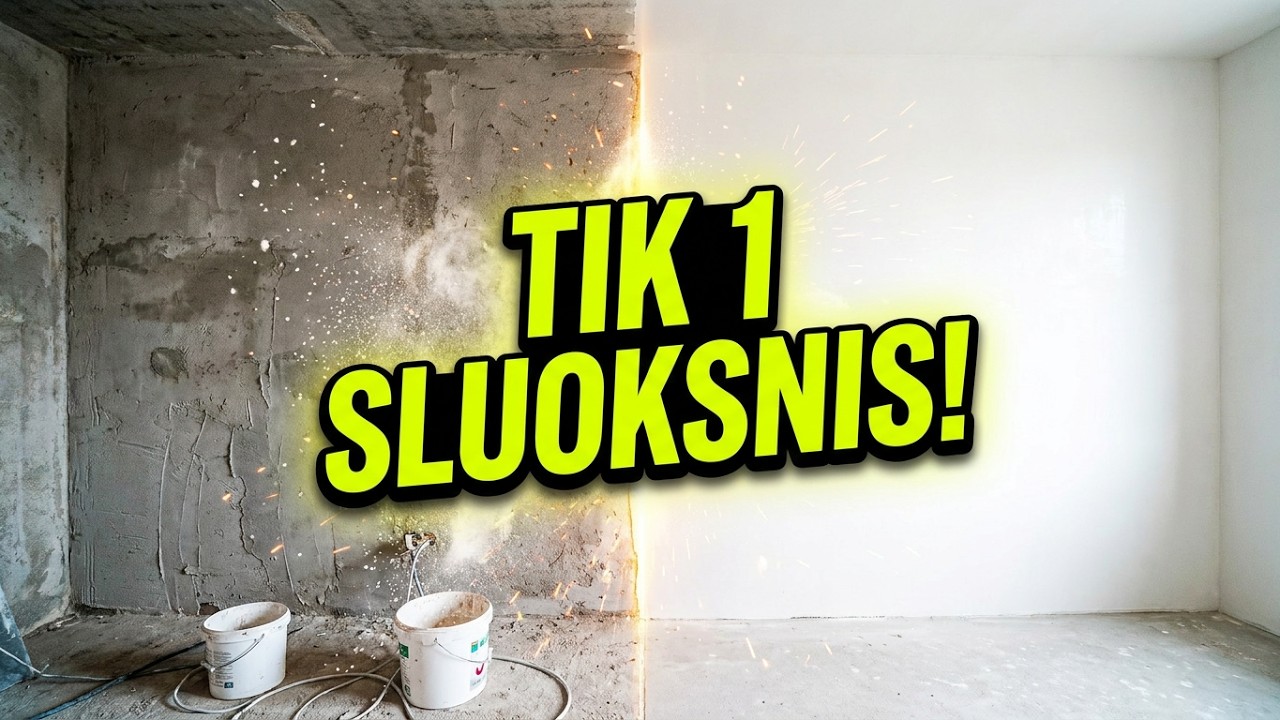 Glaistom tik vienu sluoksniu sienas.