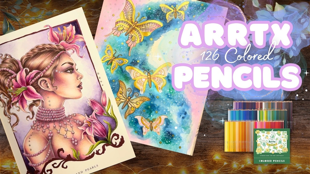 Arrtx 126 Colored Pencils | Review & Adult Coloring Page Test