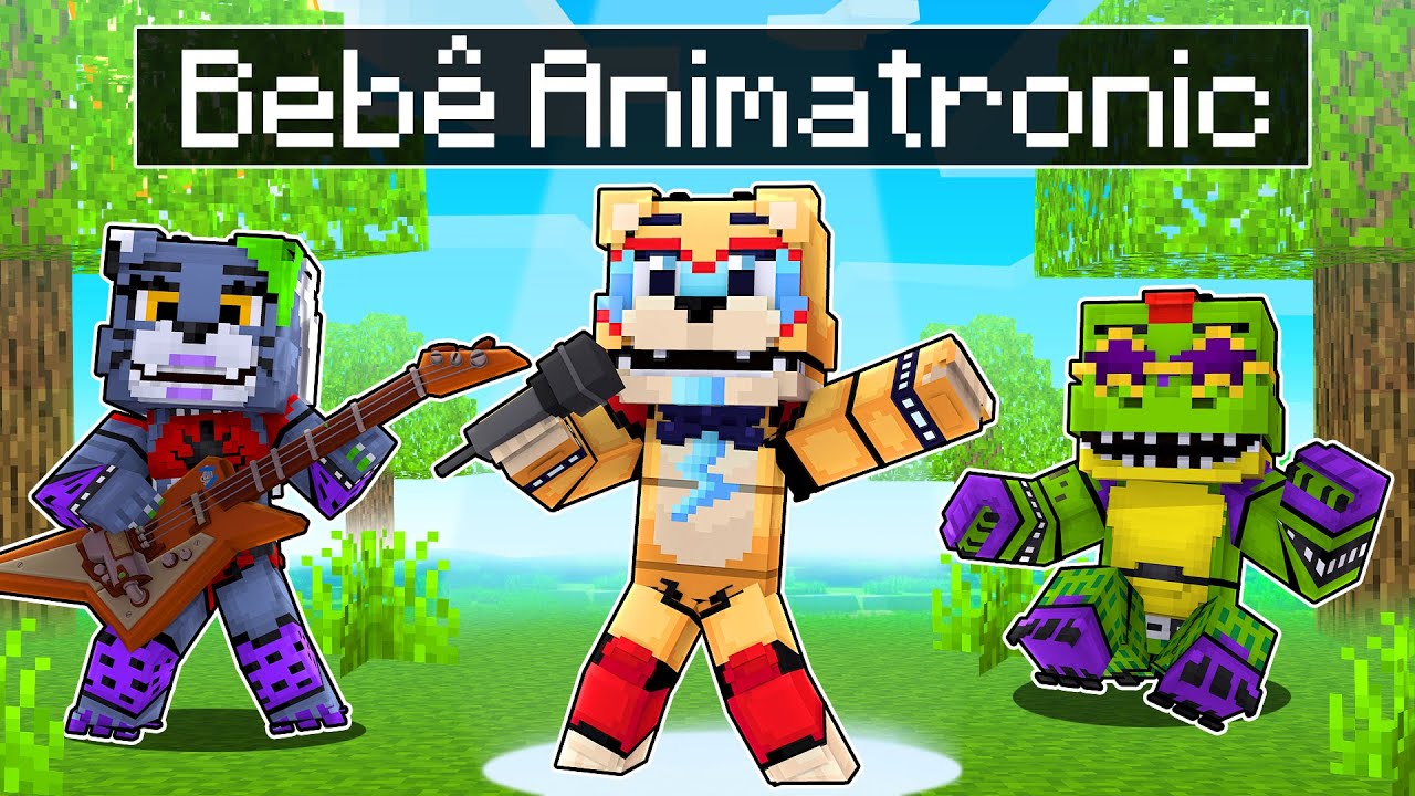 P3DRU virou um BEBÊ ANIMATRONIC no Minecraft
