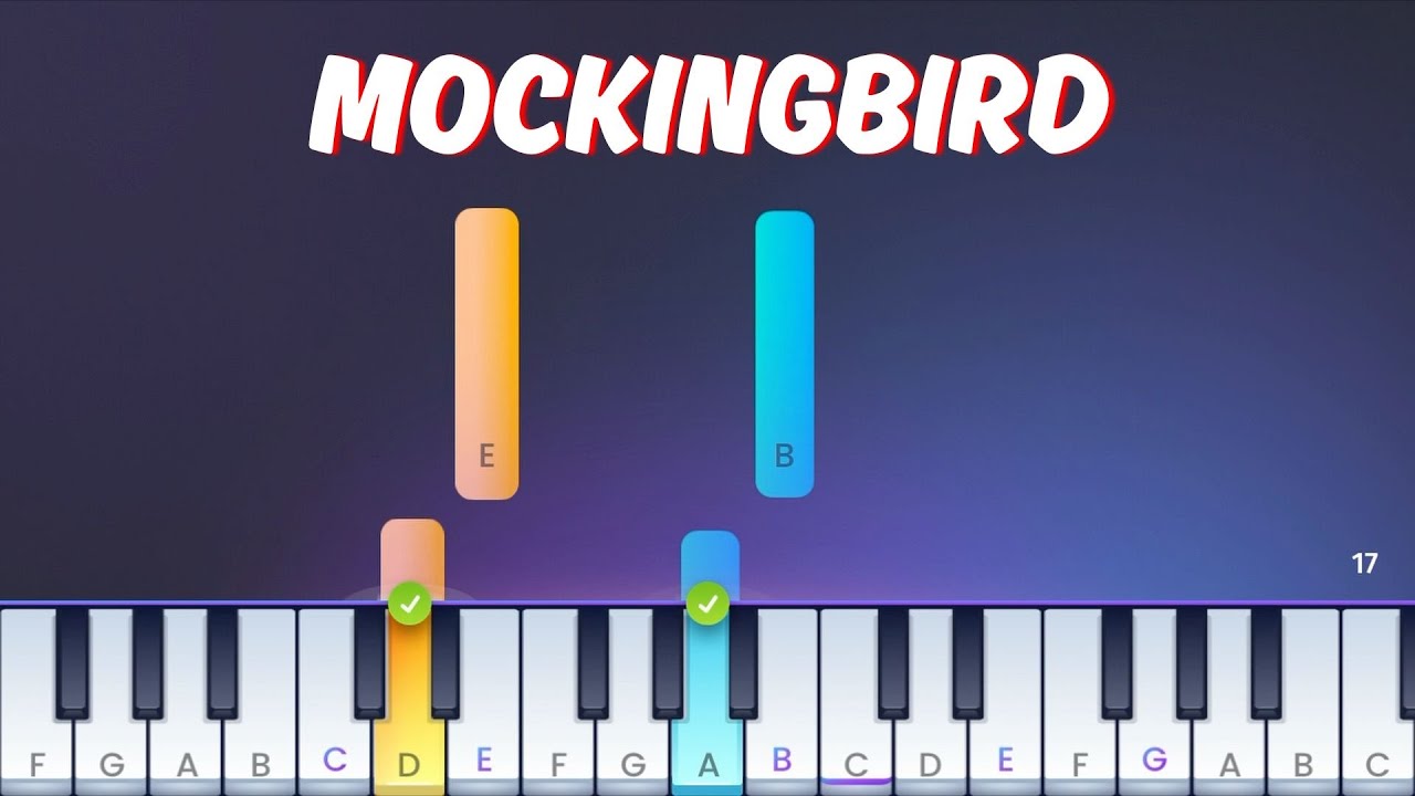 Эминем - Mockingbird - Простой урок игры на фортепиано (из приложения STRIKEY)