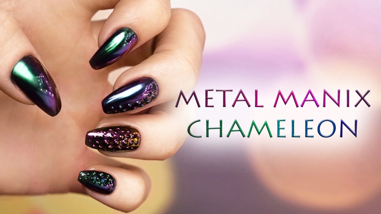 ❤︎Manicure hybrydowy: Metal Manix Chameleon + Zdobienie 3D | Martyna Molenda❤︎