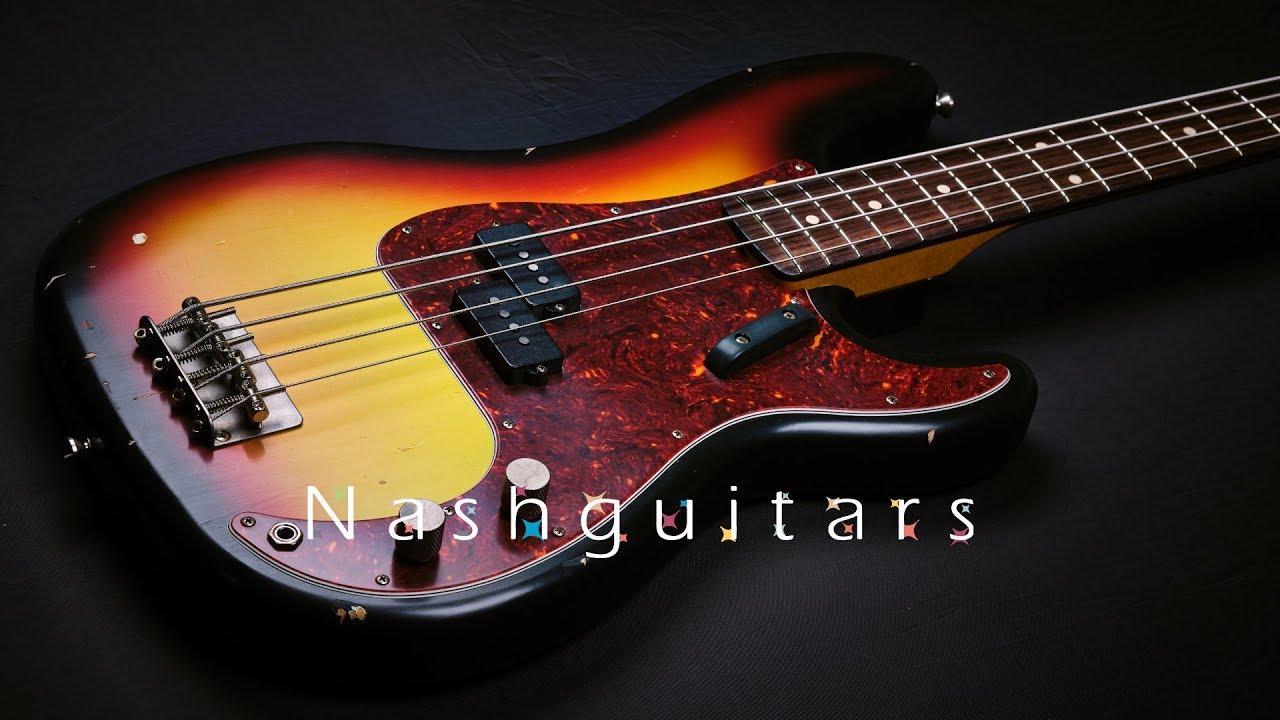 Nash Guitars PB63 3-Tone Burst Bass Demo
